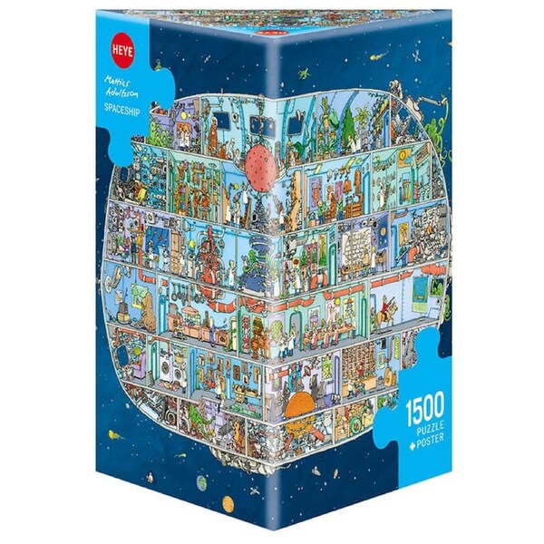 Spaceship By Mattias Adolfsson 1500 Piece Jigsaw Puzzle