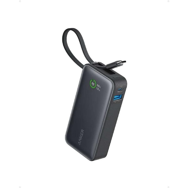 Anker Nano 10K Power Bank 30W Cable BK