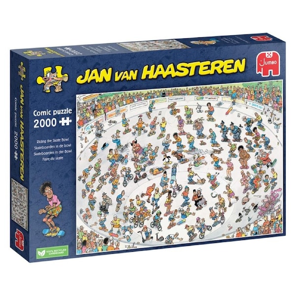 Jan Van Haasteren Riding the Skate Bowl 2000 Piece Jigsaw Puzzle