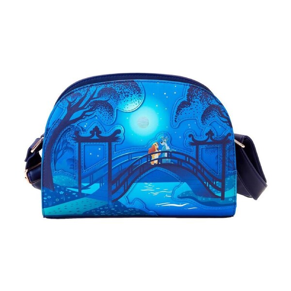 Lady & The Tramp 70th Anniversary Womens Crossbody Bag 9.5in Blue