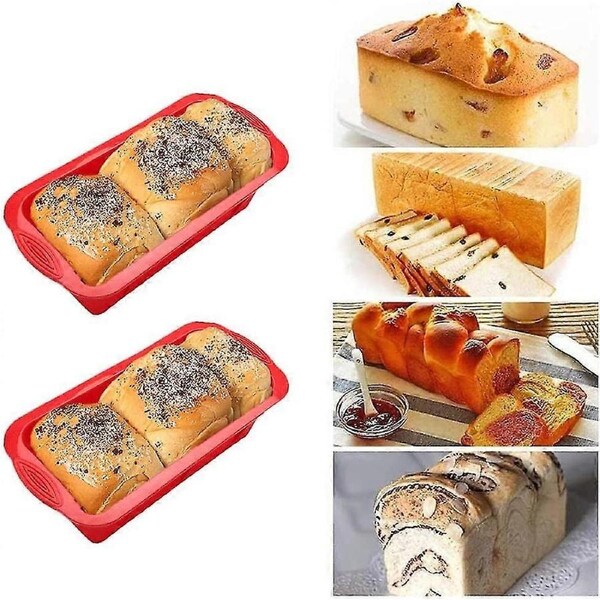 2pcs-baking Silicone Bread Rectangle Bakeware