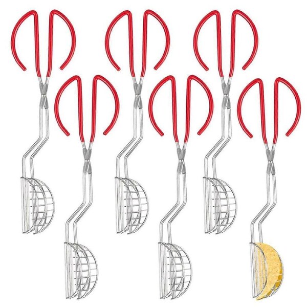 6 Pcs Taco Shell Tong with Clip, for Homemade Taco Shells Making