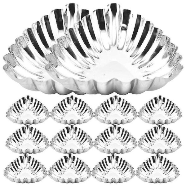 20 Pcs Cookie Stencils Baking Tart Molds Egg Tart Molds Stainless Steel Pudding Mini Tart Pans