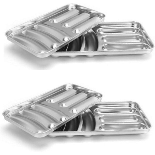Cooking Sausage Mould, 2PCS Stainless Steel Sausage Mould DIY Homemade Household Baking Mold Kitchen Tray Multifunction Tools