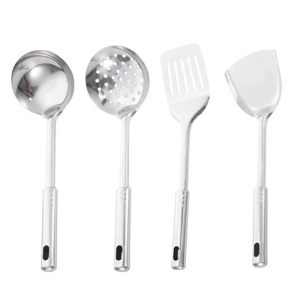 4PCS Kitchen Utensils Set Stainless Steel Cooking Tools Cookware Spoon Turner