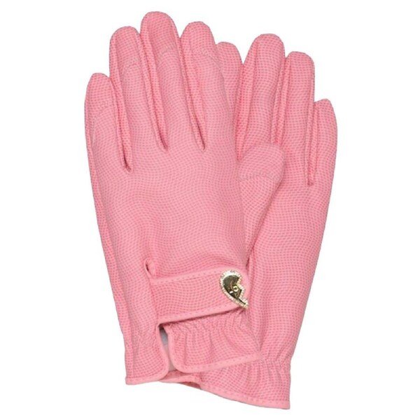 Garden Glory Gardening Gloves Synthetic Leather Heart Melting Pink Pair Large