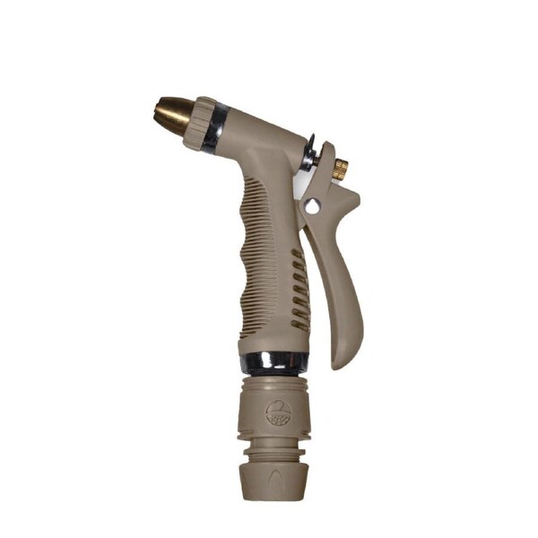 Garden Glory Spray Gun Adjustable Nozzle For 1/2in Water Hoses Sahara/Beige
