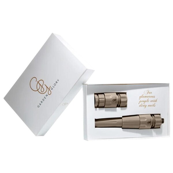 2pc Garden Glory Plastic Hose Nozzles For 1/2in Waterhoses Sahara/Beige