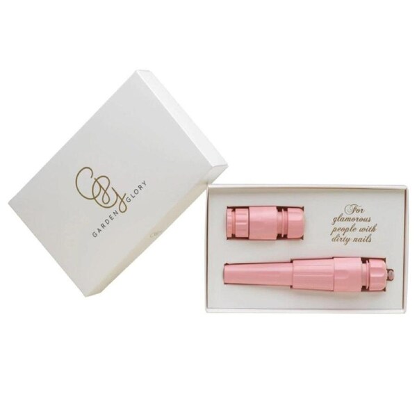 2pc Garden Glory Plastic Hose Nozzles Set For 1/2in Waterhoses Rusty Rose