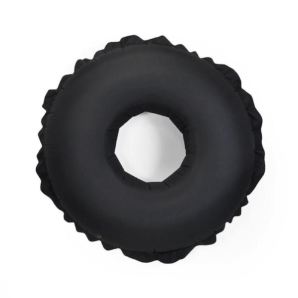 Garden Glory Cotton Couture Canvas Pool Float Ring Raft Round 110cm Black