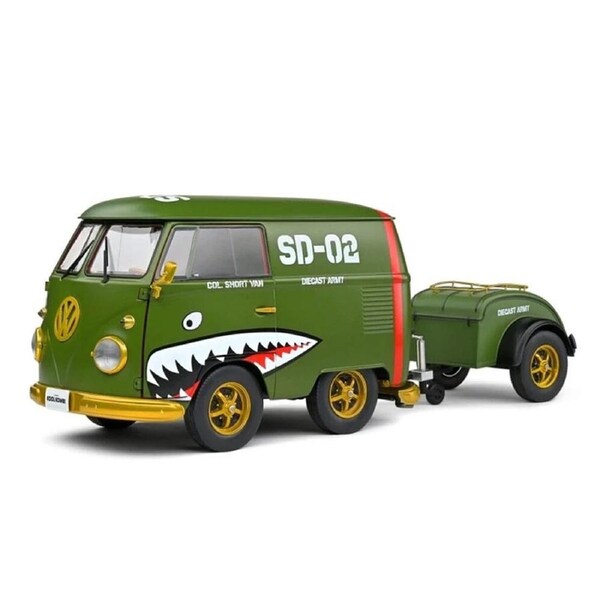 Solido 1:18 Scale Volkswagen 1950 Kool Kombi Army Fighter Model Vehicle