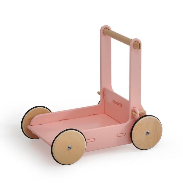 Moover Toys Classic Walker Wooden Kids/Toddler Walking Toy Playset Pink 12m+