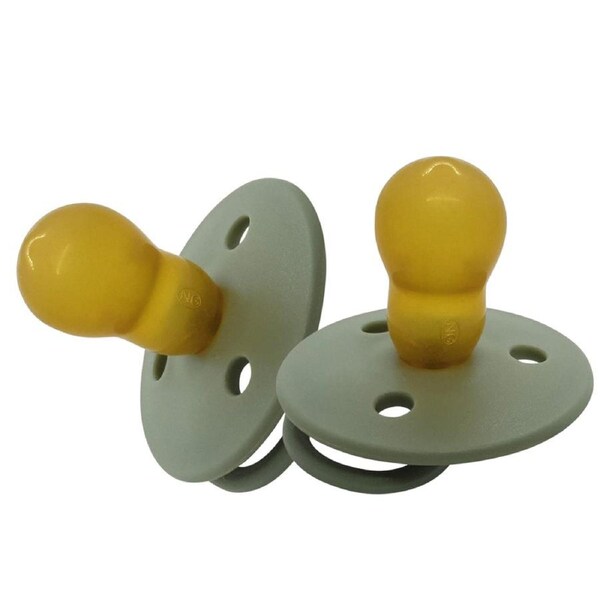 2PK Mininor Baby/Infant Feeding Dummy Latex Pacifier/Soother Willow Green 6m+