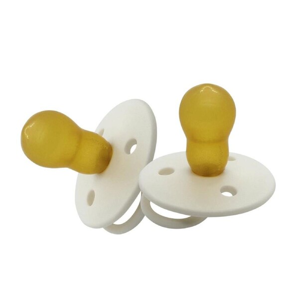 2PK Mininor Baby/Infant Feeding Dummy Latex Teat Pacifier/Soother Snowberry 0m+