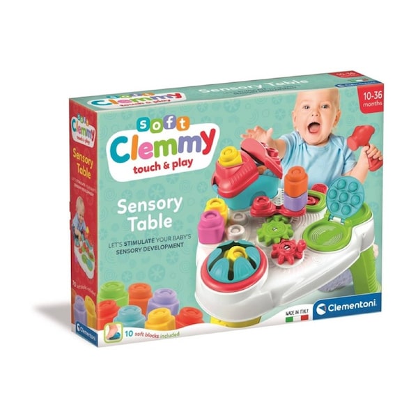 Clementoni Soft Clemmy Touch & Play Sensory Table Toy Baby/Toddler 10m+