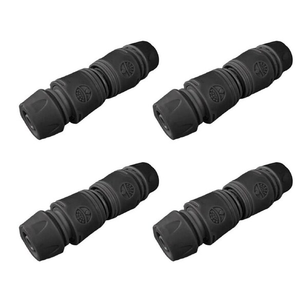 4PK Garden Glory Hose Extension Connector Extender For Waterhose Black Swan