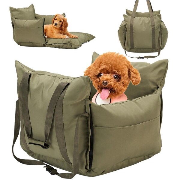 Petzly 3-IN-1 Dog Car Seat Detachable Dog Sofa with Side Pocket