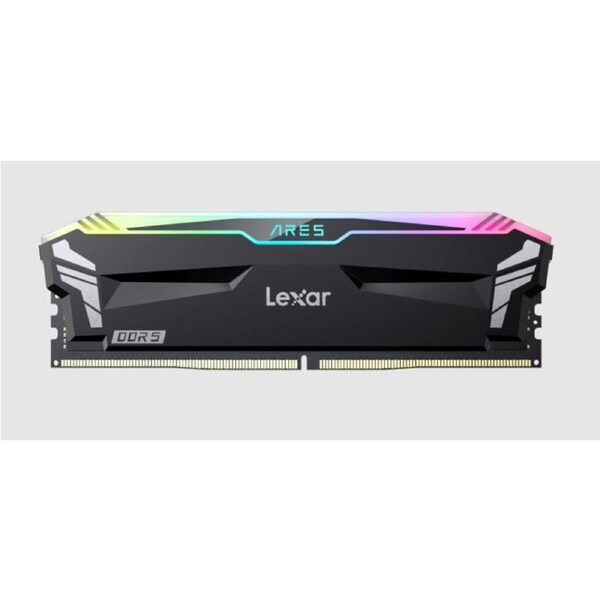 Lexar LD5EU016G-R6400GDLA Ares U-DIMM DDR5 6400 32GB Kit (16GB*2),with heatsink and RGB lighting, Black, dual pack