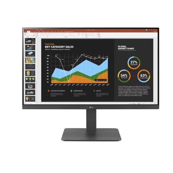 LG 27'' IPS Color Calibrated 5ms FH 1920 x 1080 Height Adjust with Speakers Office Monitor New 2025