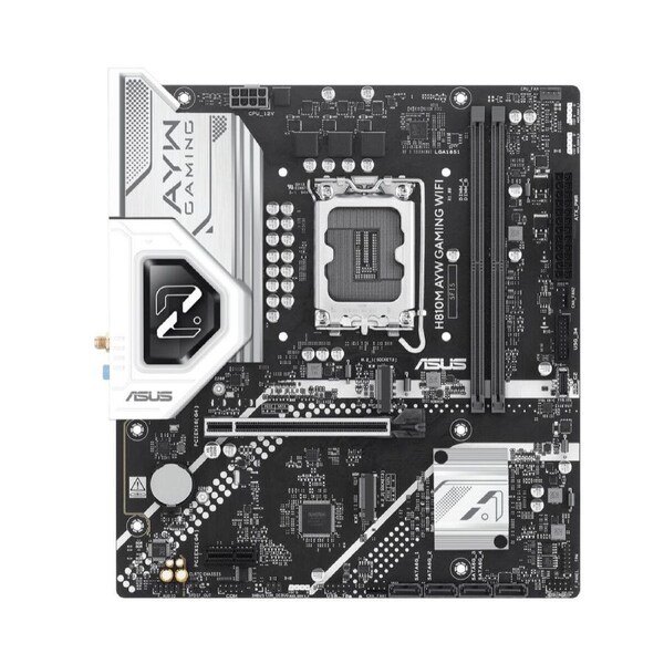 ASUS H810M AYW GAMING WIFI-CSM Micro-ATX Motherboard Up to 128GB DDR5 (2x Slots), 1 x PCIe 4.0, 2 x M.2 slots, 4 x SATA, WiFi 6, 1 x HDMI, 1 DP