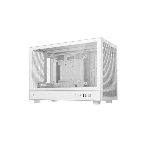 DeepCool CH260 WH M-ATX Case, Extremely Portable Size,Abundant Airflow Ventilation,Mesh and glass panels,Support up to 360mm liquid cooling,Direct ins
