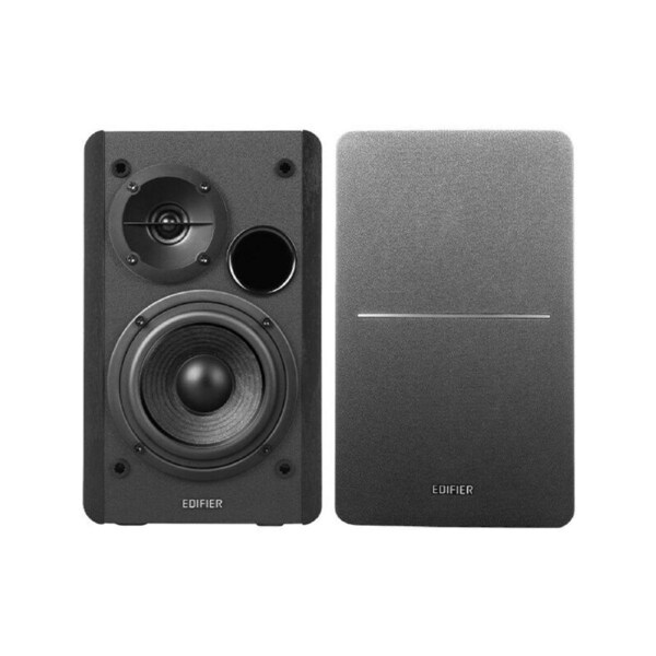 Edifier R1280T Lifestyle Bookshelf Speakers Black - 3.5mm AUX/Dual RCA, 42W, MDF Wooden Enclosure