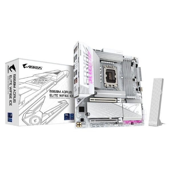 Gigabyte M/B B860M A ELT WF6E ICE 1.0, Intel ® B860, 4 x DDR5 up to 256 GB, 2x HDMI, 2 x PCI Express x16, 3 x M.2, 4 x SATA, 9x USB 3.2