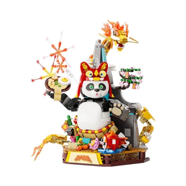 1431pc Kung Fu Panda Dragon Warrior Buildable Action Figure 45x36cm 6y+