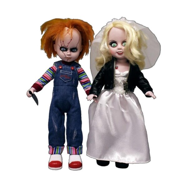 2pc LDD Presents Chucky & Tiffany Horror Doll Figures Set 25cm