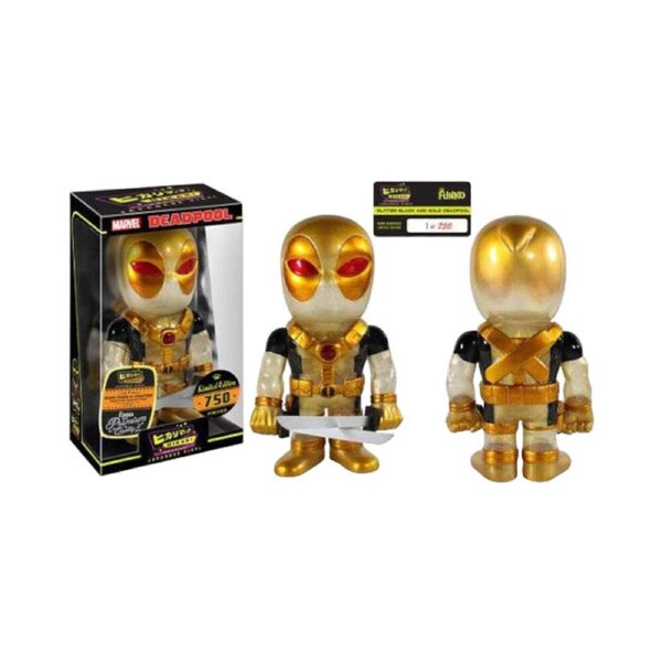 Deadpool Comics X-Men Black & Gold Glitter Hikari Kids Figure Toy