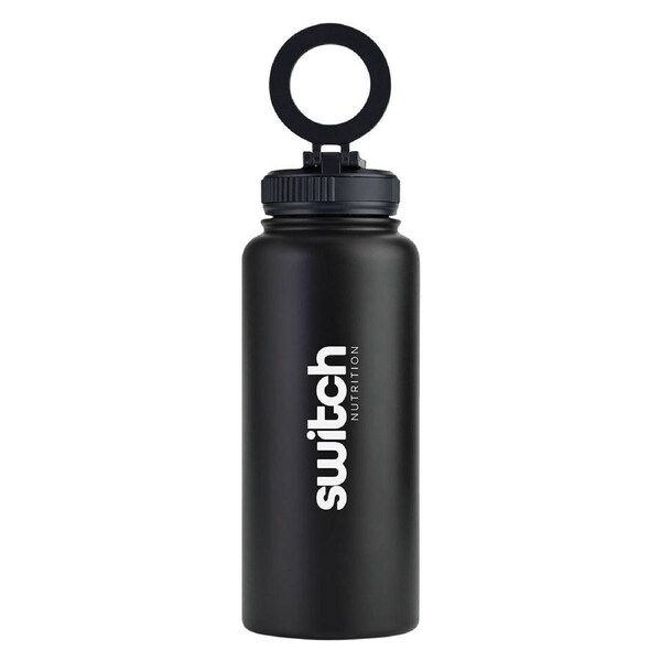 Switch Nutrition Stainless Steel Water Bottle Black 1L