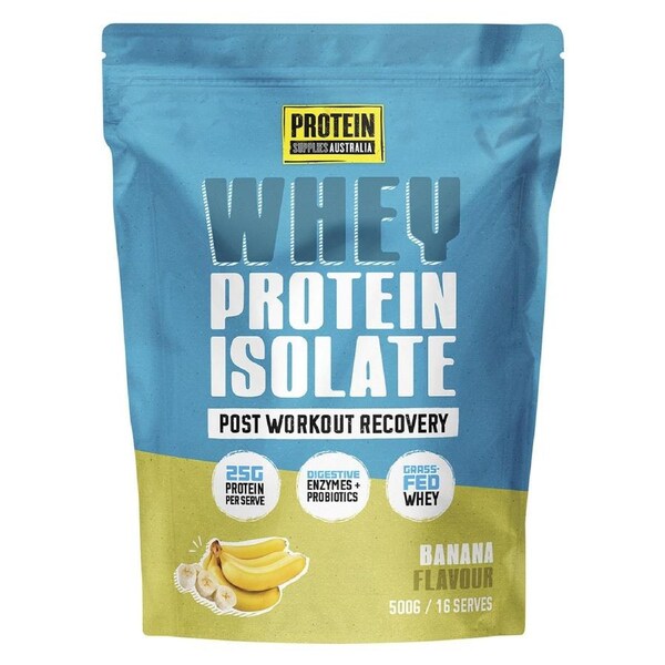 Protein Supplies Australia Whey Protein Isolate Banana 500g