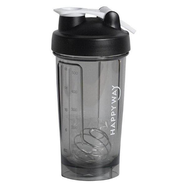 Happy Way Protein Shaker Black 500ml