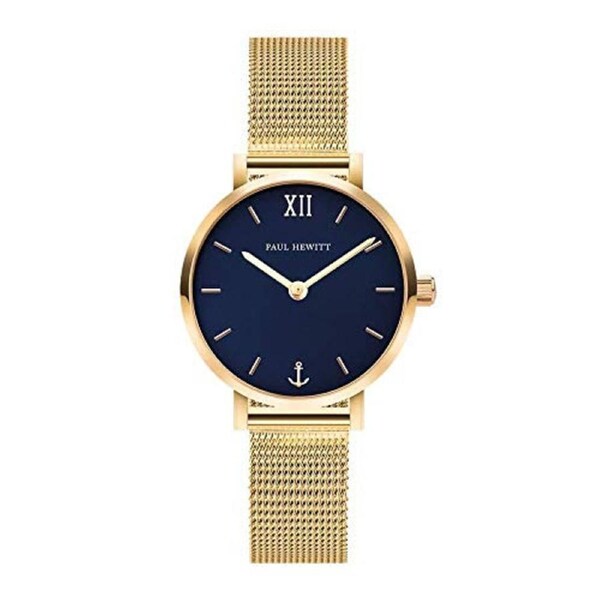 Paul Hewitt Modest Blue Lagoon Gold Mesh Watch