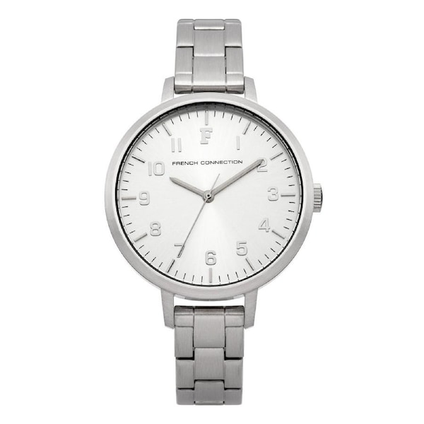 French Connection Rosebery 36mm White Dial Stainless Steel Strap Watch