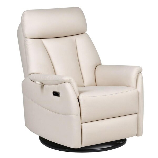 Advwin Recliner Chair Massage Chair Swivel Reclining Chair Rocker Armchair Beige