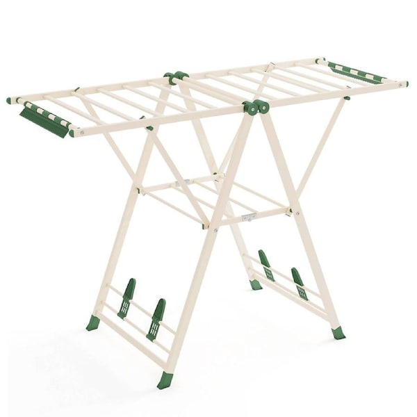Costway Clothes Drying Rack Foldable Drying Rack w/16 Drying Rails Gullwing Clothing Stand Multi
