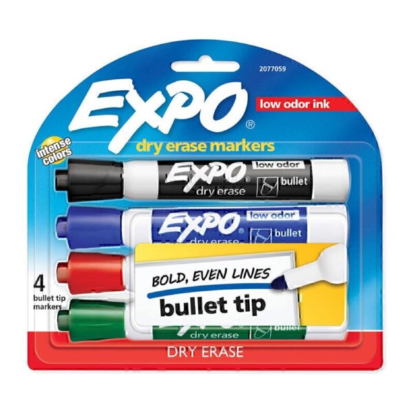 ExpoW/B Marker Blt Ast Pk4 Bx6