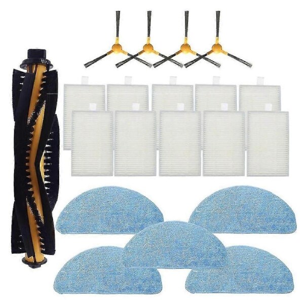 20PCS compatible with LIECTROUX C30B Robot Proscenic 800T 820S Robot Vacuum Cleaner Parts Main Side Brush Mop Cloth HEPA Filter