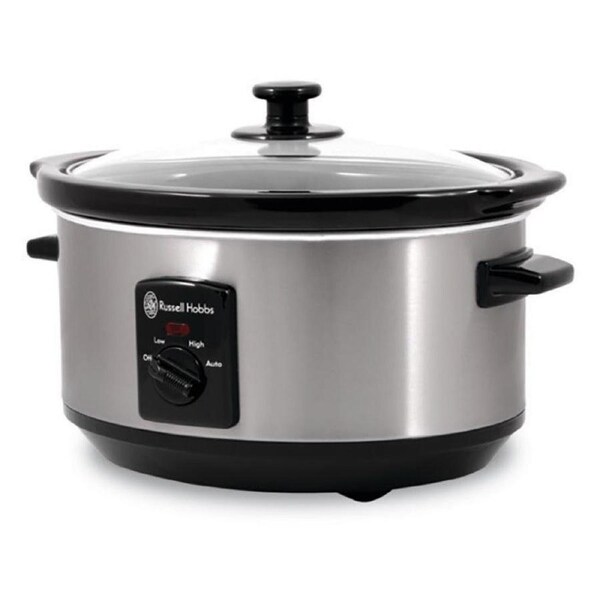 Russell Hobbs Slow Cooker 3.5L - Overnight Stainless Steel Ceramic Curry Meat Stew Braise Pot