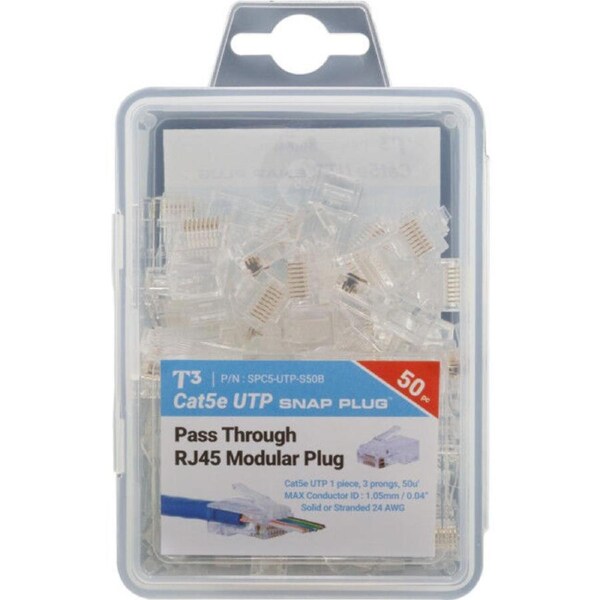 UTP RJ45 CAT5E SOLID SNAP PLUG