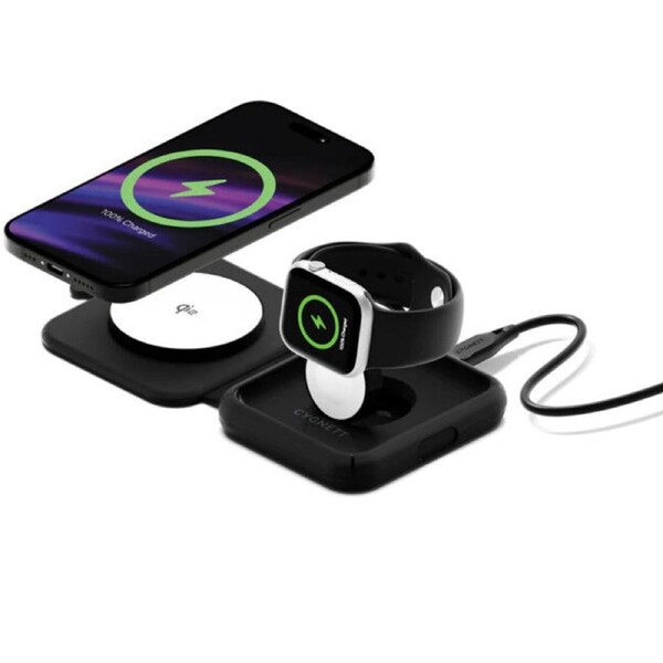 15W 2-IN-1 MAG QI2 USB-C TRAVEL CHARGER