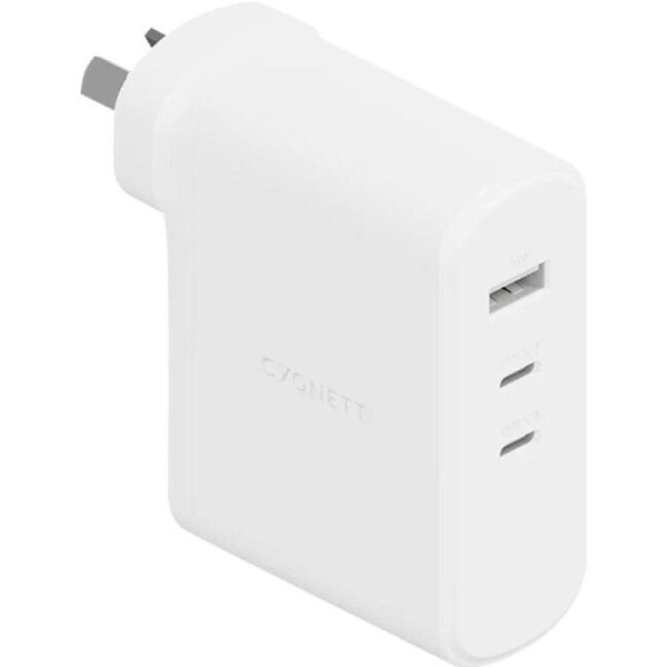 100W MULTIPORT USB GAN WALL CHARGER WHITE