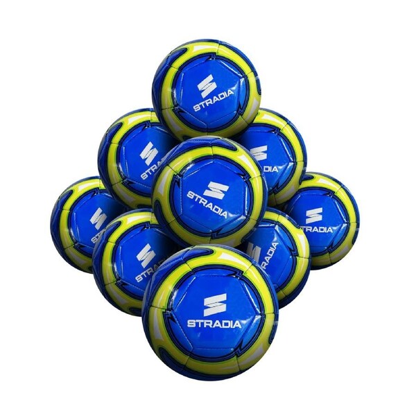 STRADIA "VELOCITY" Size 5 Soccer Ball – Advanced Play Ball with Superior Handling Pack of 10 with FREE Mesh Storage Bag