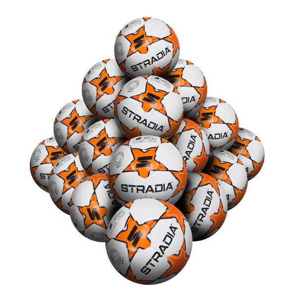 STRADIA "SUPER STAR" Size 5 Soccer Ball – Professional Play Elite Match Ball with Hydralock Tech Pack of 20 with FREE Mesh Storage Bag
