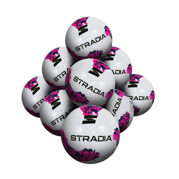 STRADIA "ACADEMY" Junior Size 3 Soccer Ball – Rigorous Training Series Durable Soccer Ball Pack of 10 with FREE Mesh Storage Bag