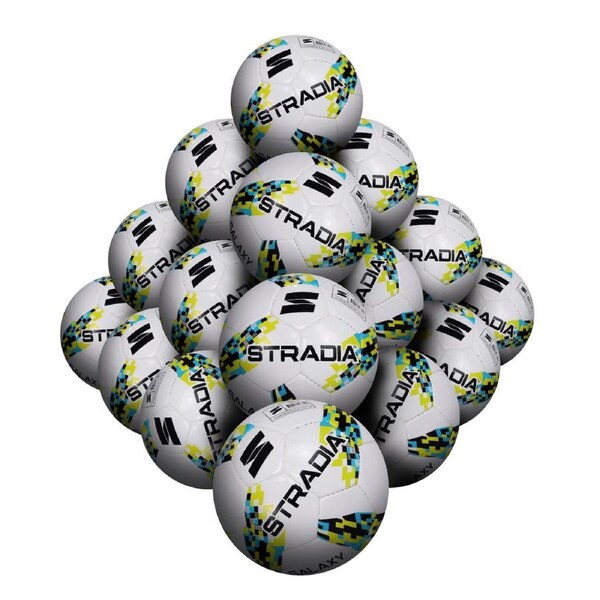 STRADIA "GALAXY" Junior Size 3 Soccer Ball – Stellar Performance Series Korean PU Ball Pack of 20 with FREE Mesh Storage Bag