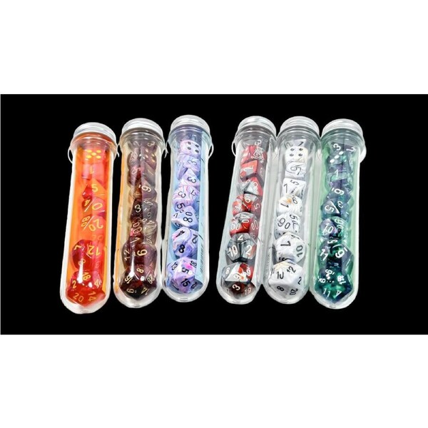 CHX 30818 Lab Dice 8 Polyhedral Dice Set Sampler (18 sets - 3 of each color)