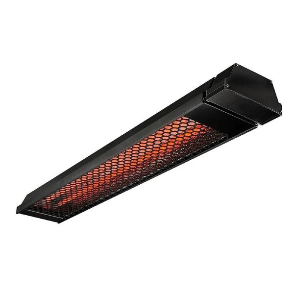 Heatstrip 4000W Max DC Commercial Alloy Infra-Red Patio Heater 112.8x17cm Black