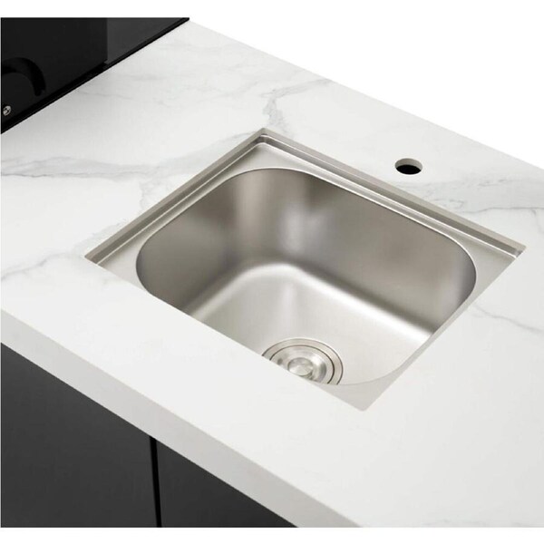 Crossray Sink Top Waterfall Sintered Stone Benchtop Outdoor Kitchen Bench White